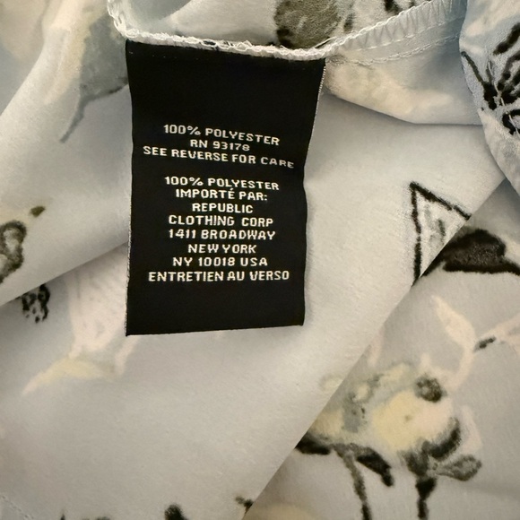 Premise Studio Blue Floral Sleeveless Blouse XL NWT - Picture 5 of 6